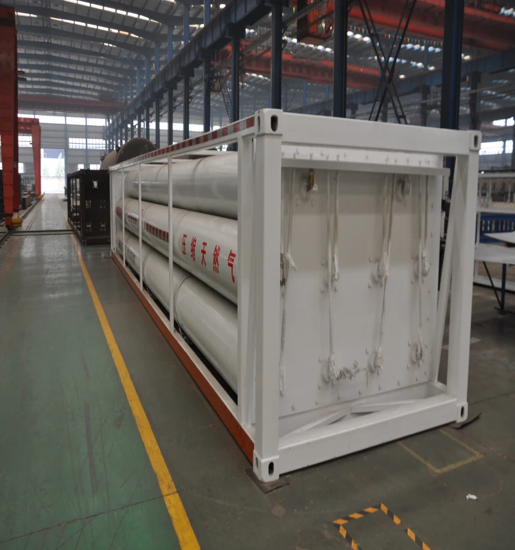 China Supplier Station Gas Cylinder Hydrogen /CNG 10 Tubes Skid Container