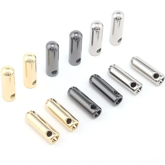 High quality Electroplating Spray painted Metal shoelace tip Metal Aglets Screw tip Aglets Sneaker decoration