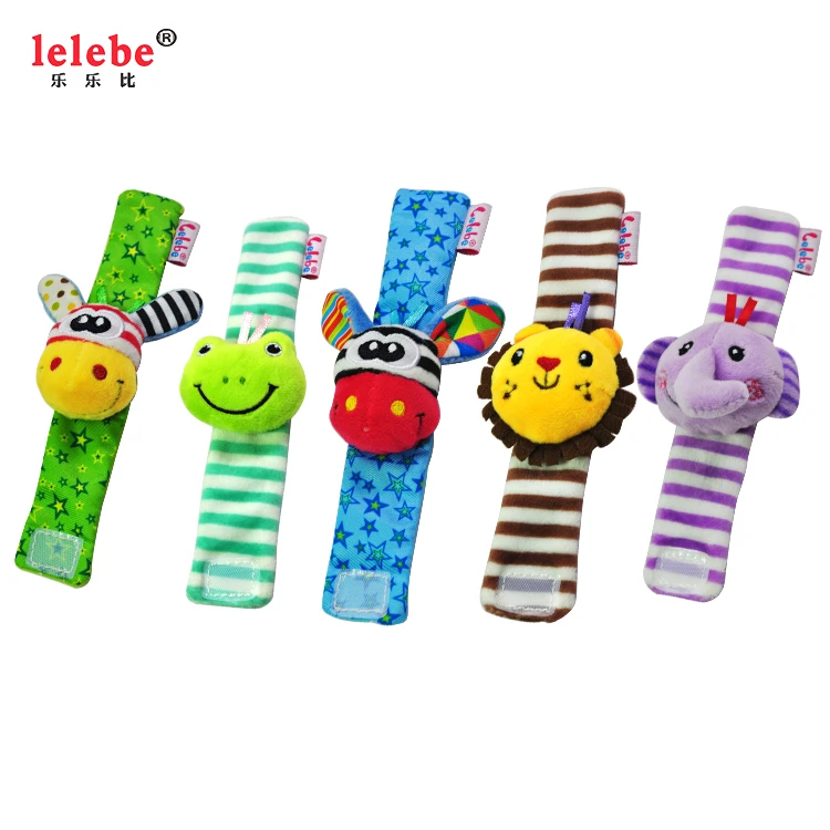 Lelebe lovely lion animal toy hand rattle fluffy toy hand ring bell children wrist with baby hand bell new style