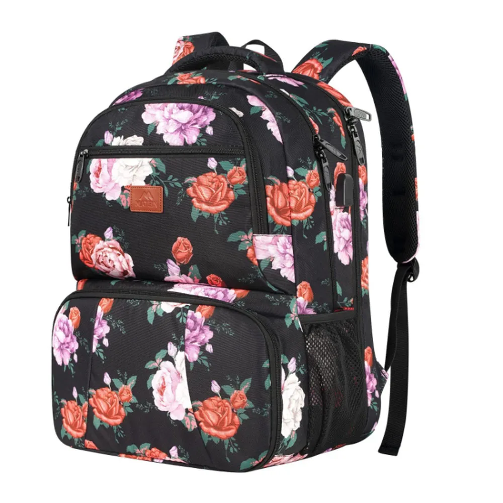 Custom Logo Food Delivery Lunch Backpack Leak Proof Insulated Cooler Backpack With Lunch Compartment