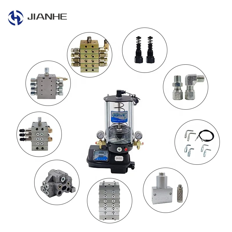 DBS-4-4C/220V 220V 4outlet 4L Electric Grease Pump with digital controller With Controller  Automatic Grease Lubrication Systems