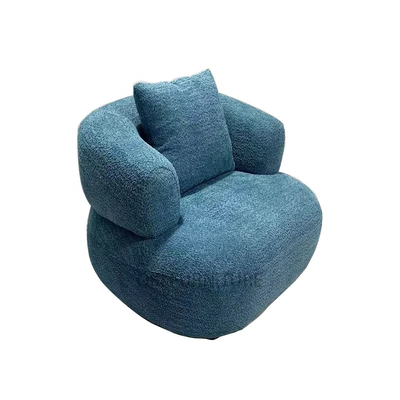 wholesale modern luxury hotel furniture round shape Curve Leisure nordic style velvet accent sofa chairs for living room