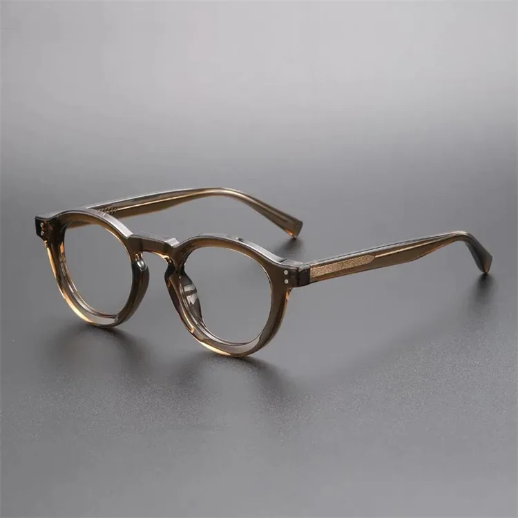 Wholesale Fashion Custom Logo Retro Oval Eyewear Women High Quality Computer Eyeglasses Frames round Frame Optical Glasses Men