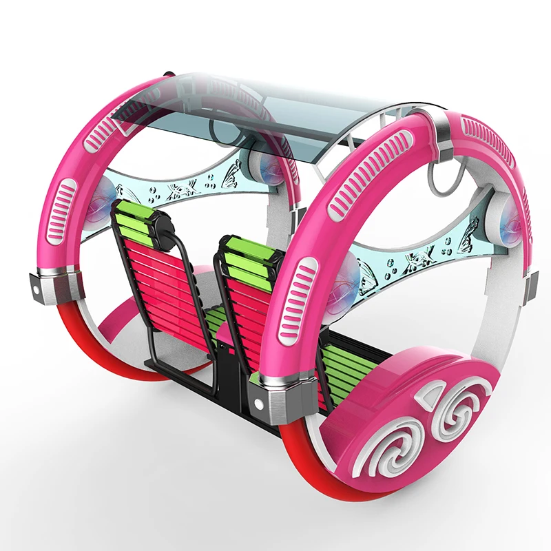 HAOJILE Outdoor Happy Swing Car 360 Rolling Car Kids Adult Entertainment Equipment Shopping Mall Amusement Park Rotating Leswing