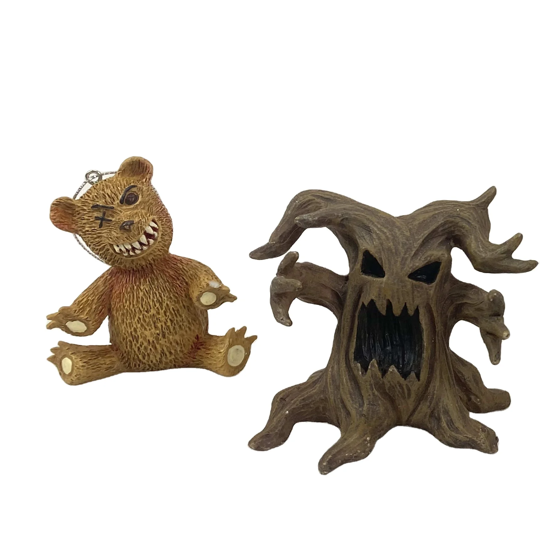 Factory Custom Bear Dryad Mummy Pumpkin Head Bat Skulls Tabletop Resin Halloween Craft Statue Decorations