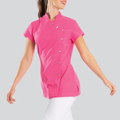 Wholesale Scrubs Tunics Beauty Tunic Uniforms Salonwear Buttons Front Beauty Salons Spa Uniforms Suits