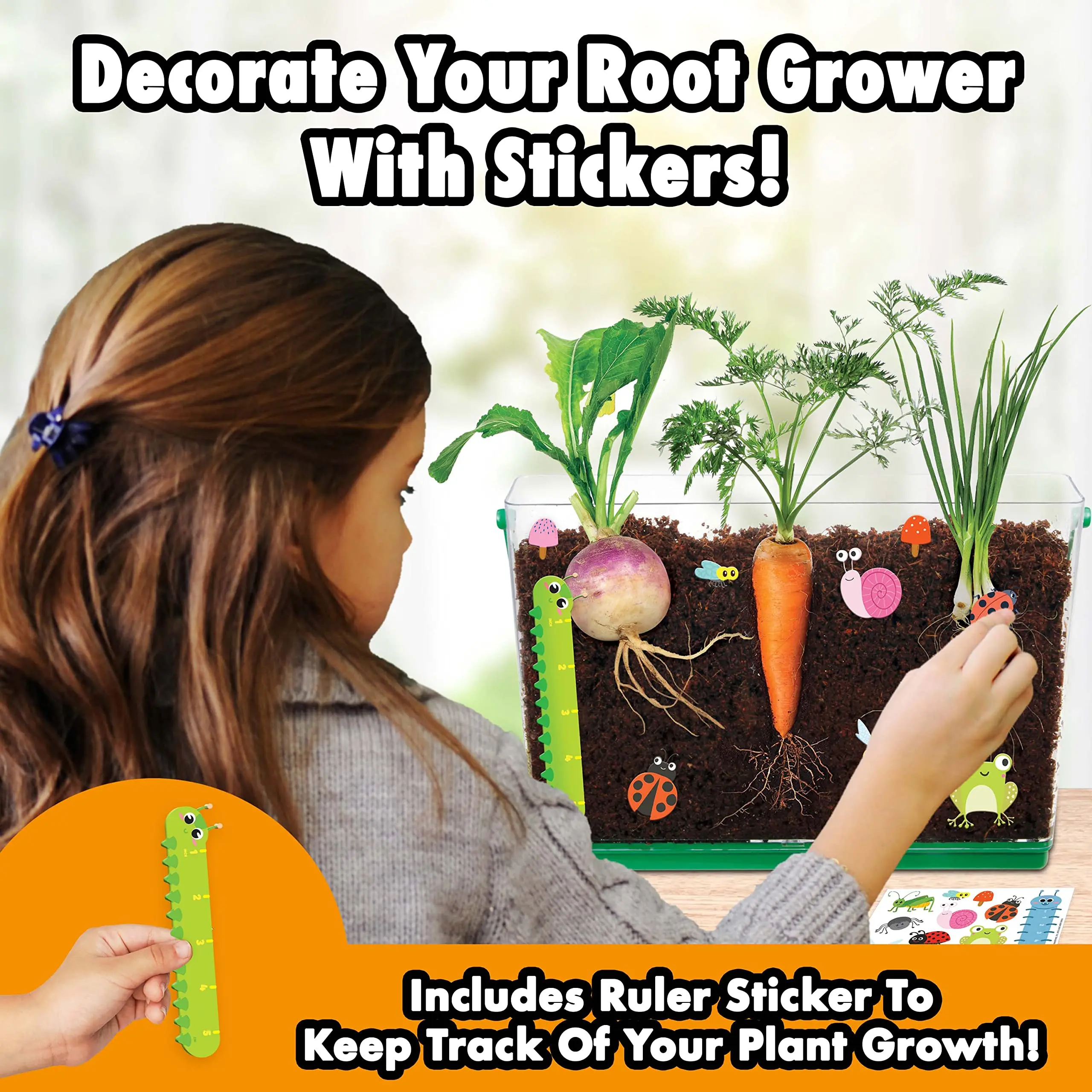 Wholesale Miracle GRO My First Root Viewer Decorate & Plant Your Own Garden Stem Kit for children Educational Gardening Set