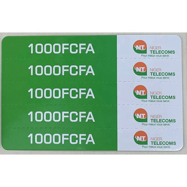 High Quality Scratch Card Prepaid Voucher Prepaid Recharge Voucher Top Up Voucher For Mobile Phones  5 in 1