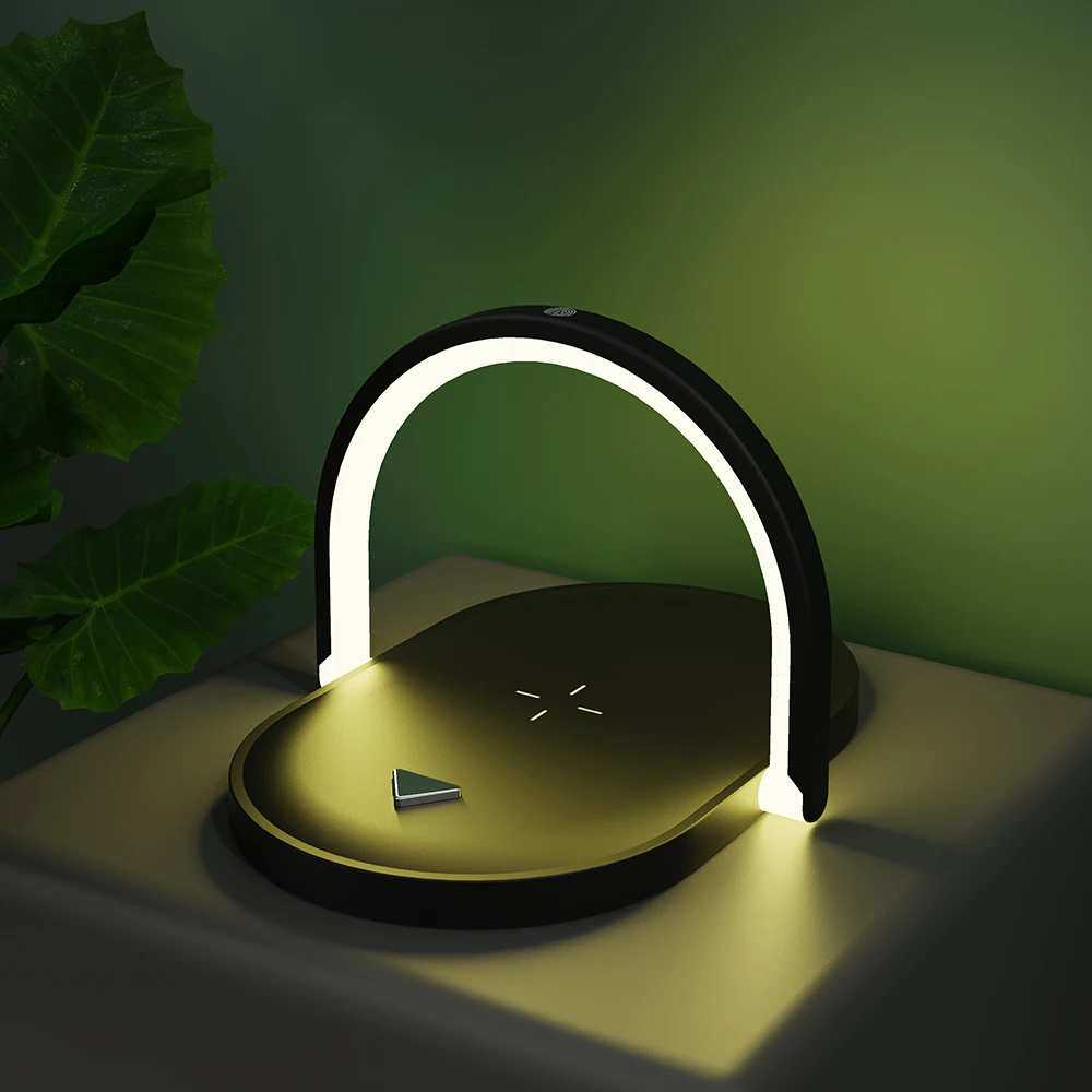 15W wireless charger with LED  Light  Mobile Phone Holder wireless charging  night lamp