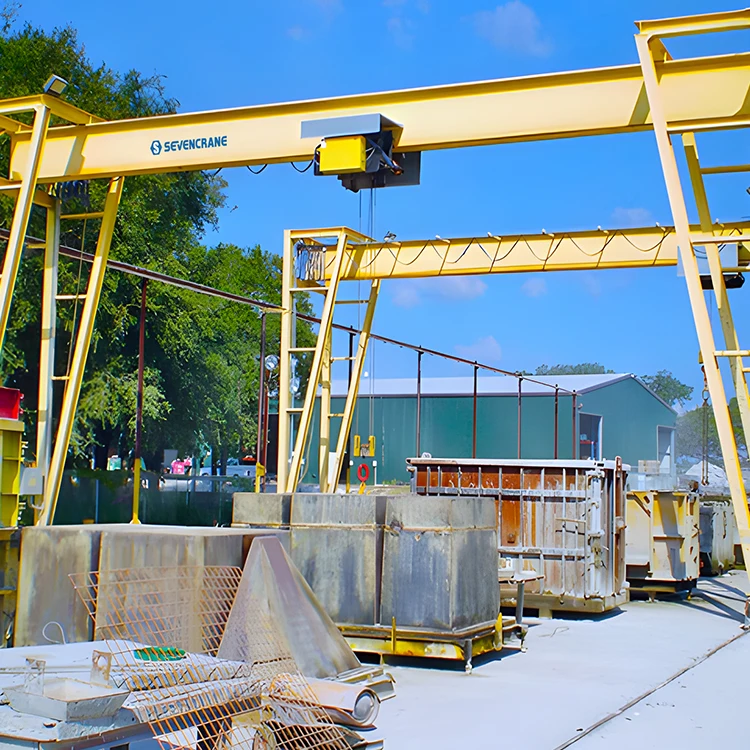 heavy gantry crane 30 ton 20 ton girder rubber tired compact 35 t gantry crane for lifting precast concrete beam