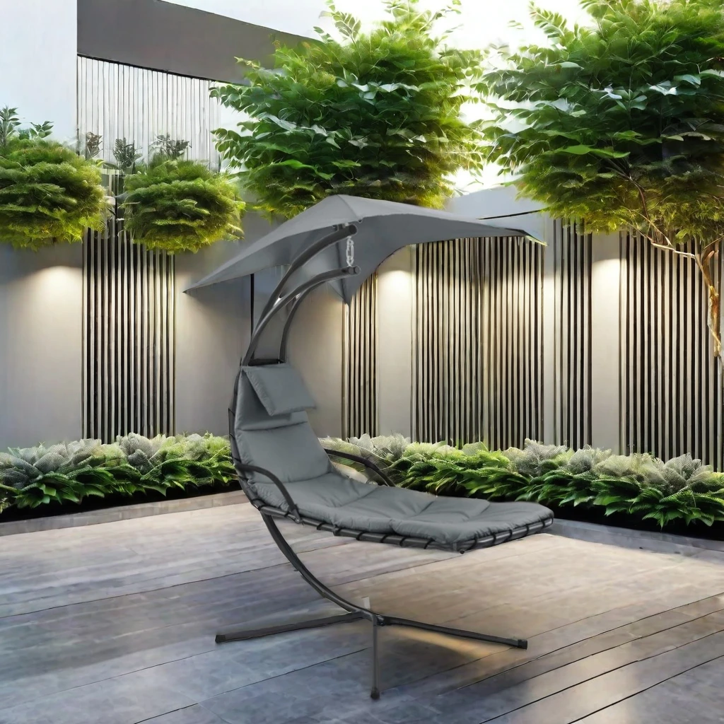 Modern Outdoor Swing Chair with Soft Washable Padding for Patio Indoor Park School Bathroom Use