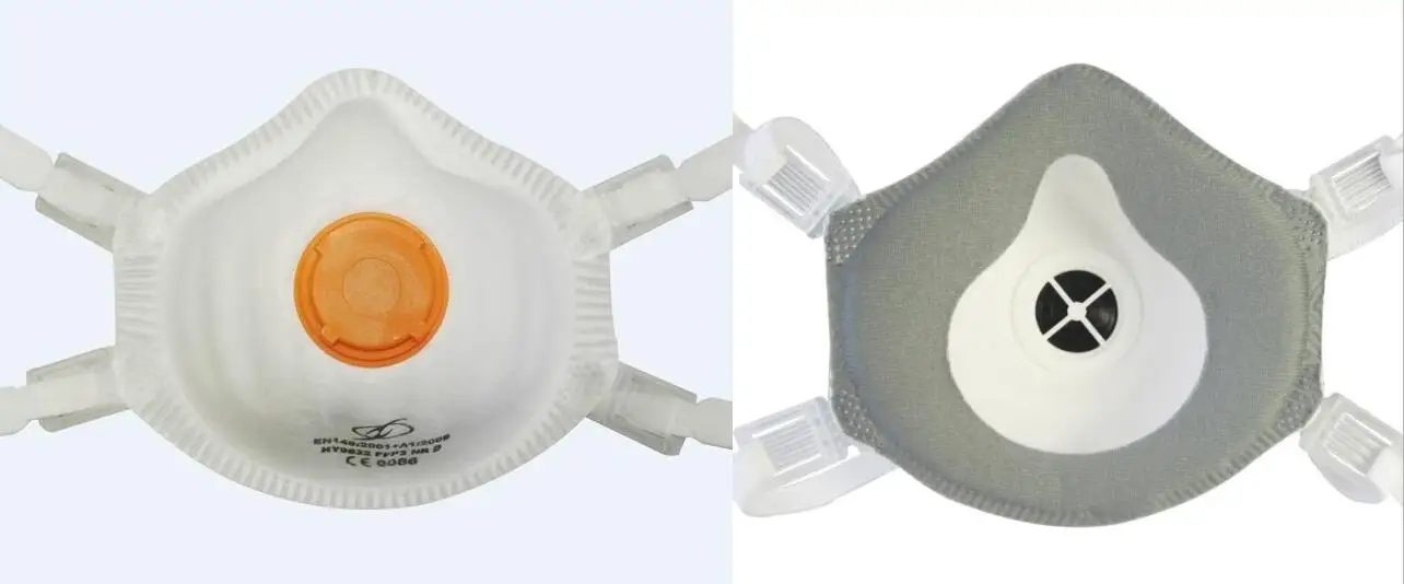 Disposable filtering face mask  FFP3 moulded respirator with valve