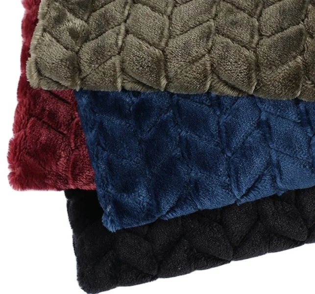 100% polyester jacquard flannel fabric fleece velvet fabric for home textile blanket