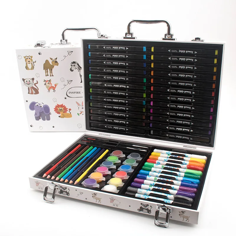 Professional Drawing Kits Non-Toxic Children Gift Box Stationery Painting Color Set For Kids Art Supplies