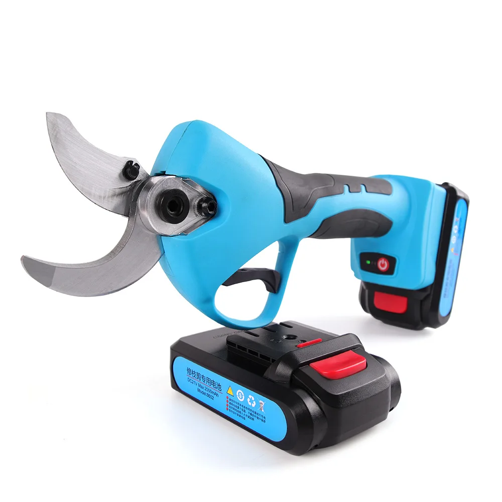 40MM Cordless Branch Pruner Scissors Electric Pruning Shears with 2PCS Rechargeable Lithium Battery