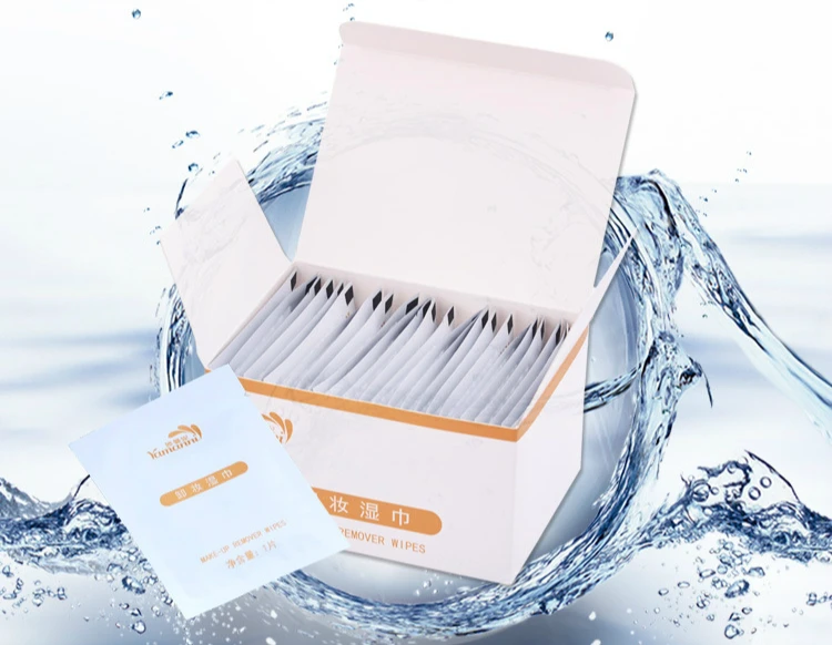 pure cotton make up removal wet towel single pack hot sale face cleaning wipes lady skin care wet napkin