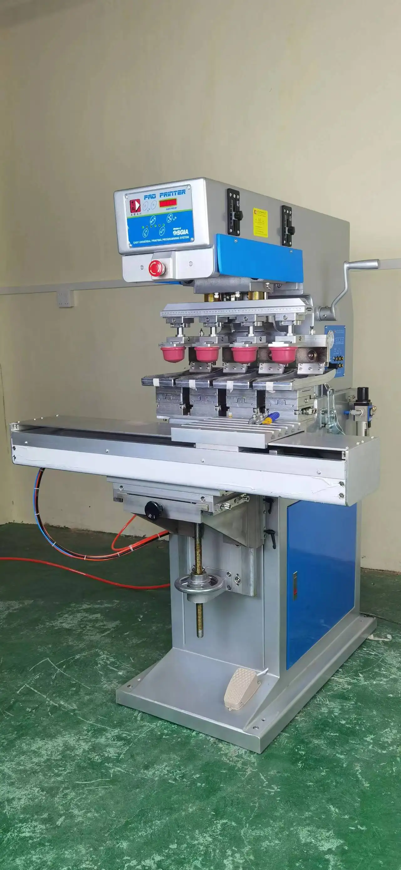 Professional 4 Colorfully Electric Pad Printer Desk Semi Automatic Pad Printer Machine With Shuttle