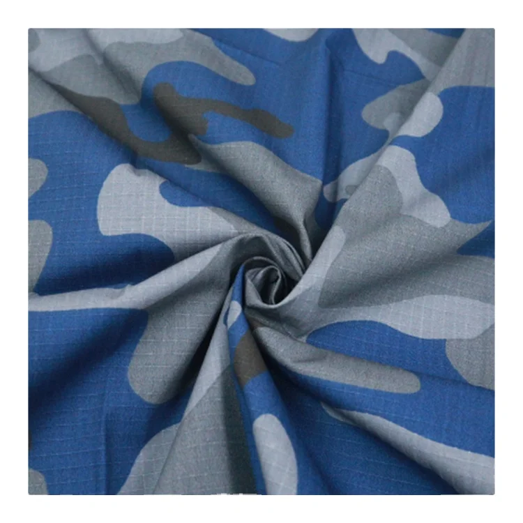 
Textiles manufacturing high color fastness ripstop blue military uniform fabric  (1600191042859)