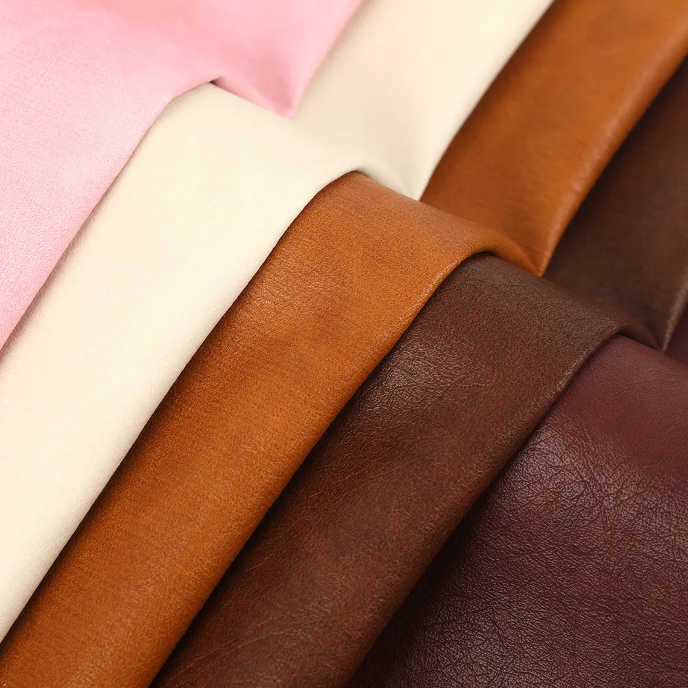 Premium Vegan Leather Manufacture Plant Sale Finished Imitation Synthetic Leather Fabrics