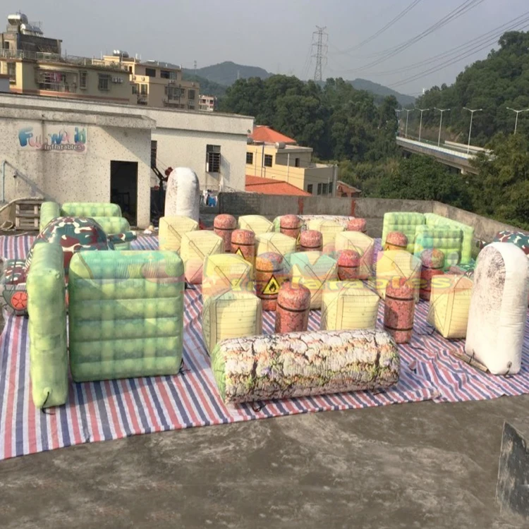 Kids outdoor laser guns competition field packages inflatable paintball bunkers for archery tag