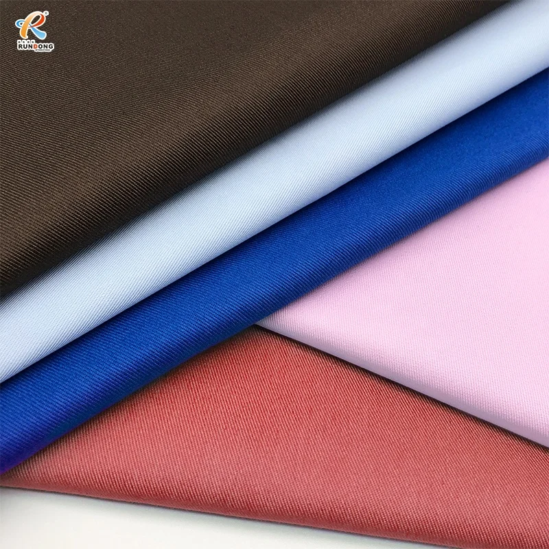Rundong tela fabric medic 220gsm polyester elastane fabric polyester twill fabric for uniform