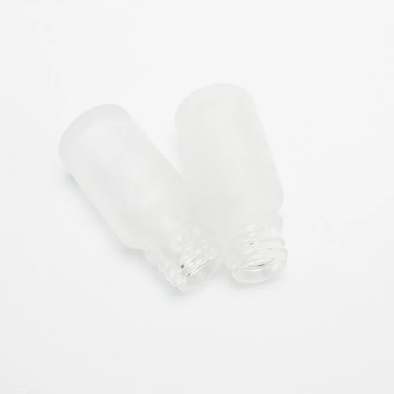 10ml roll on glass bottle refillable perfume essential oil roller bottle frost clear glass bottle with aluminum cap