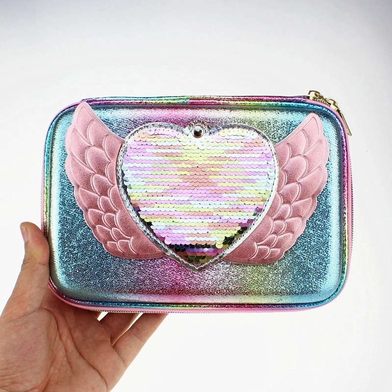 Custom Small MOQ RTS Multi-Compartmental Organizer Hard Shell Smiggle EVA Pencil School Zipper Pouch Case for Kids