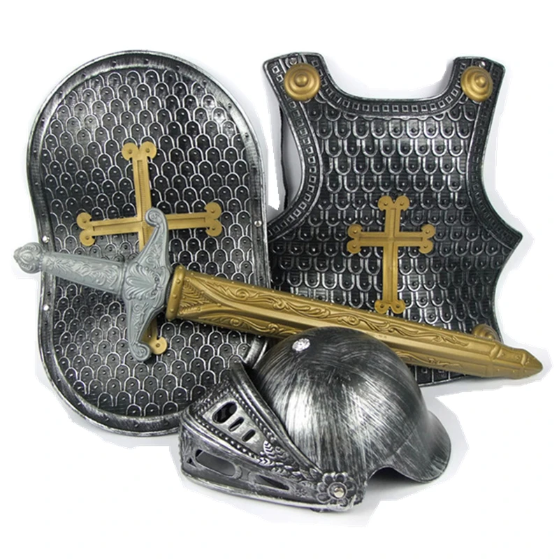 Горячая Распродажа и оптовая продажа средневекового оружия, пластиковые мечи, защитные костюмы для игрушек для мальчиков