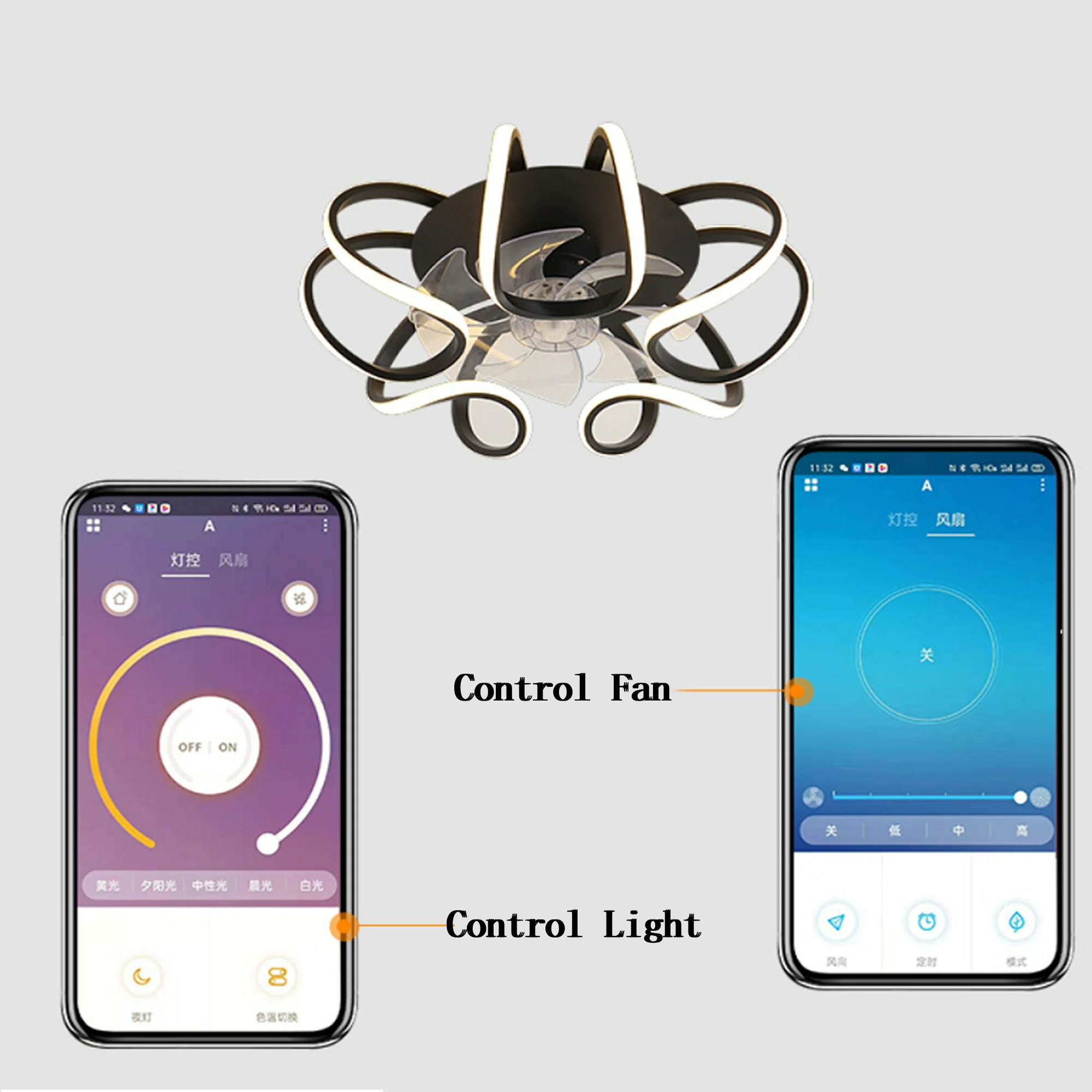 Drop Shipping Modern Designer Luxury Decorate Room Or Hotel Ceiling Fan Light Recessed LED Ceiling Fan Lamp With Remote Control