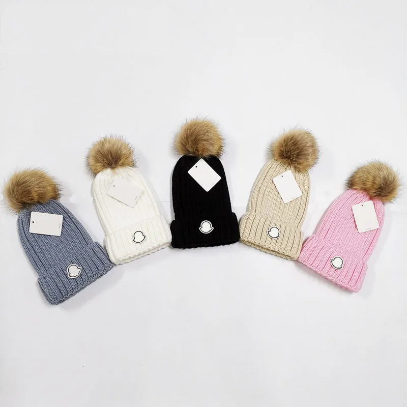 Дизайнерские детские шапки MC, вязаные шапки, сохраняющие тепло облегающие шапки для детей