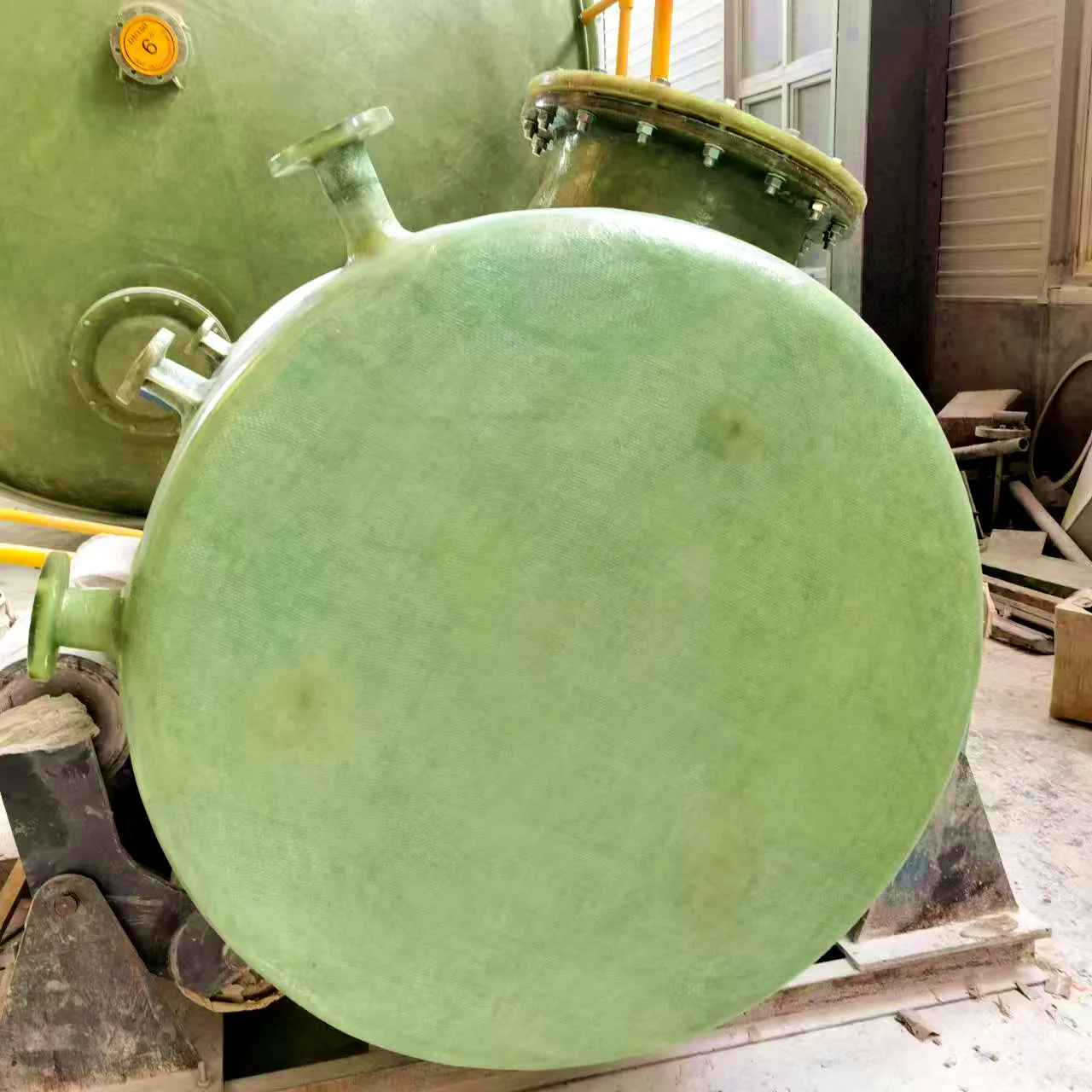 Customized 50m³ horizontal fiberglass water storage tank anti-leakage fiberglass chemical storage tank