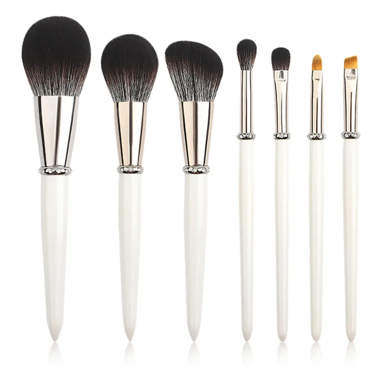 
Best Selling Private Label 7 Pcs White Makeup Brushes Private Label Brush Set 