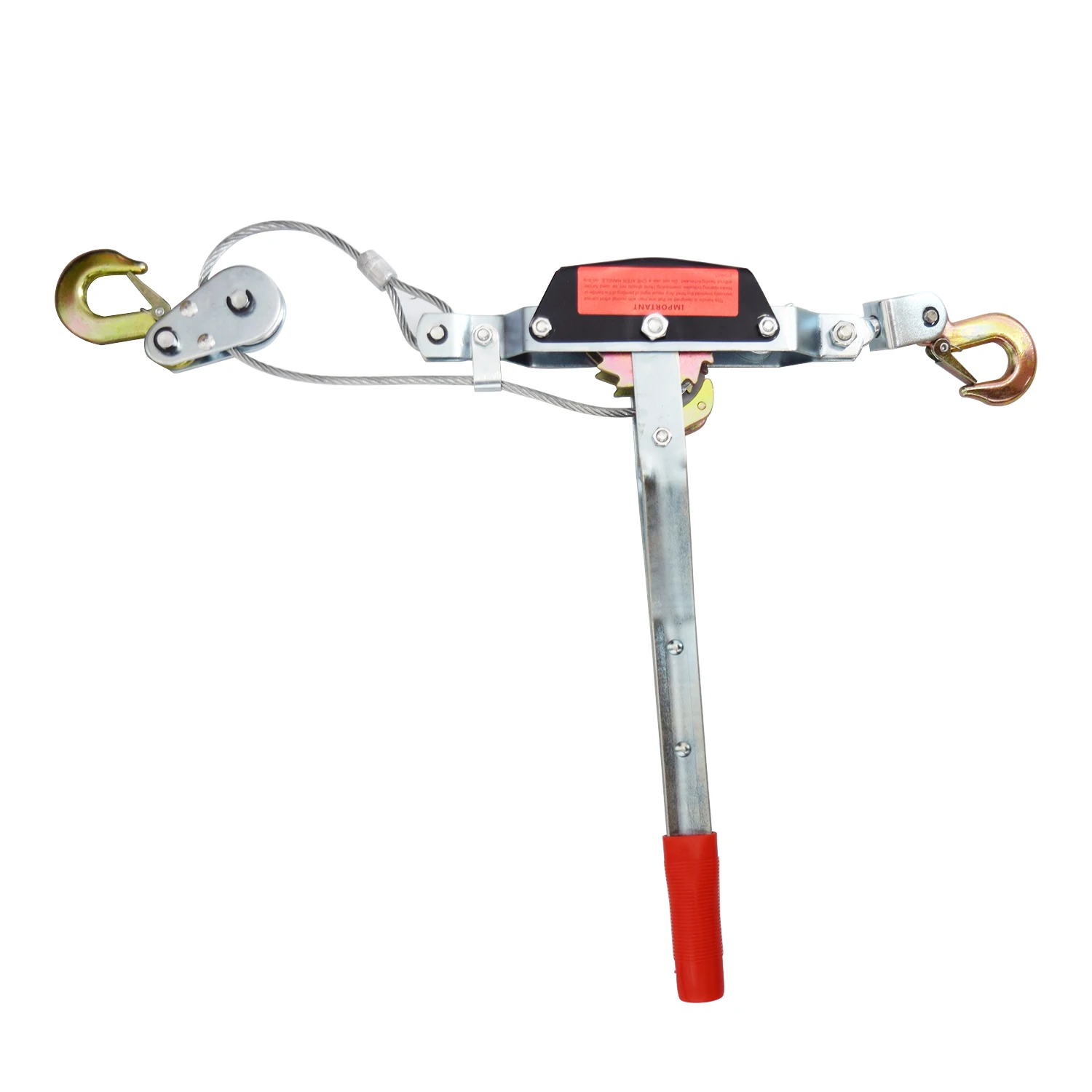 1.5 Ton Hand-Ratchet Cable Puller with 2 Hooks Wire Rope Tightener Portable Hand Tools