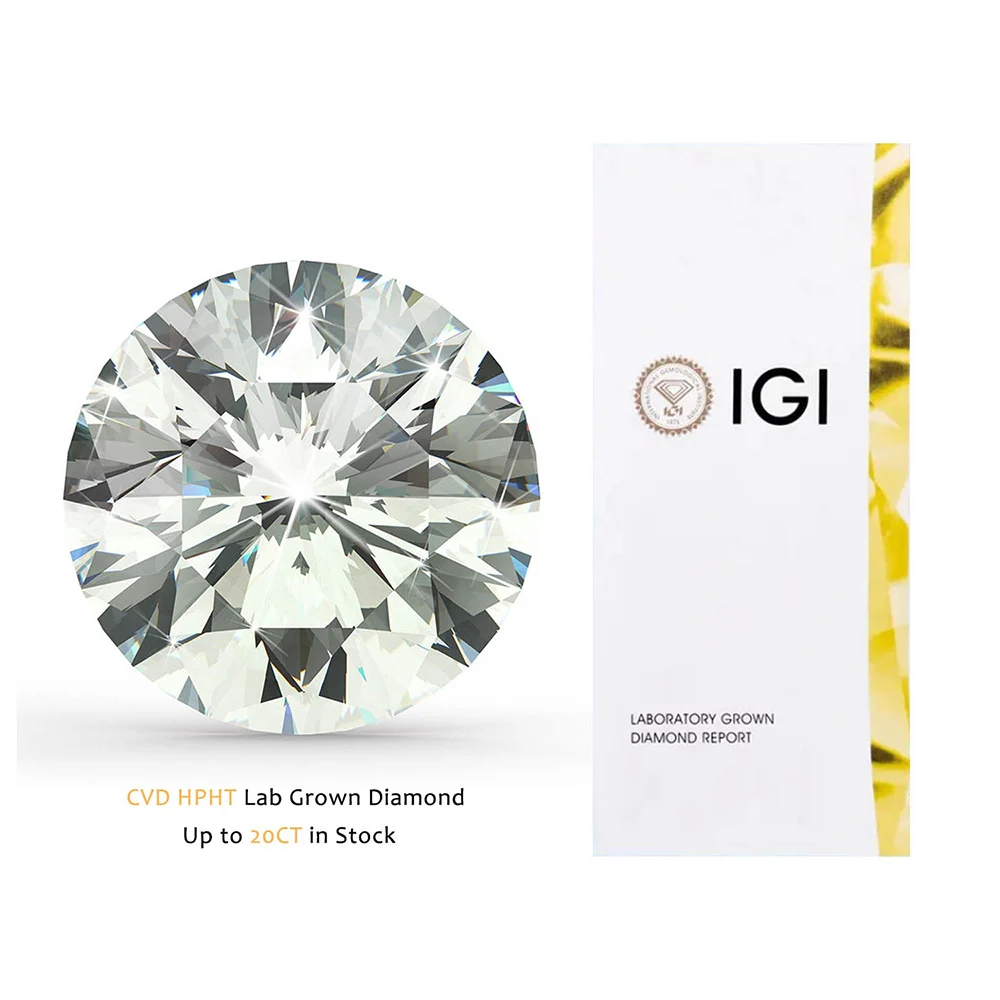 Abiding IGI GIA Certificate Lab Created VVS VS 0.5ct 1ct 1.5ct 2ct 3ct 4ct Wholesale Synthetic HPHT CVD Lab Grown Diamond