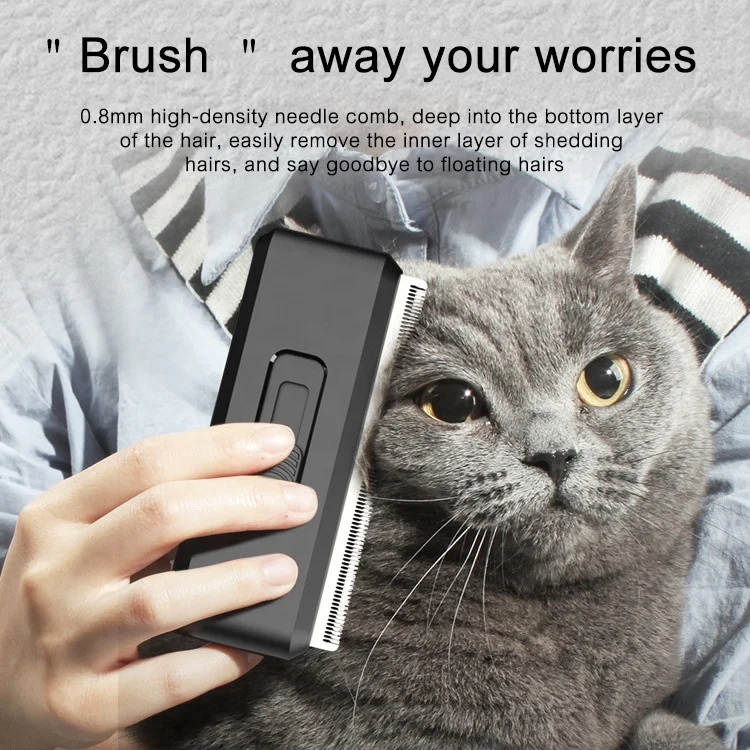 Portable Double Blade Pet Brush for Short and Long Hair Pet Cat Brush Self-Cleaning Dog Brush for Floating Hair Dog Comb