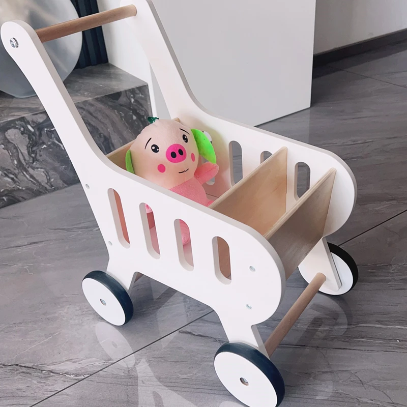 Wholesale Baby Learning Walker Push Cart Toy Wooden Kids Shipping Cart