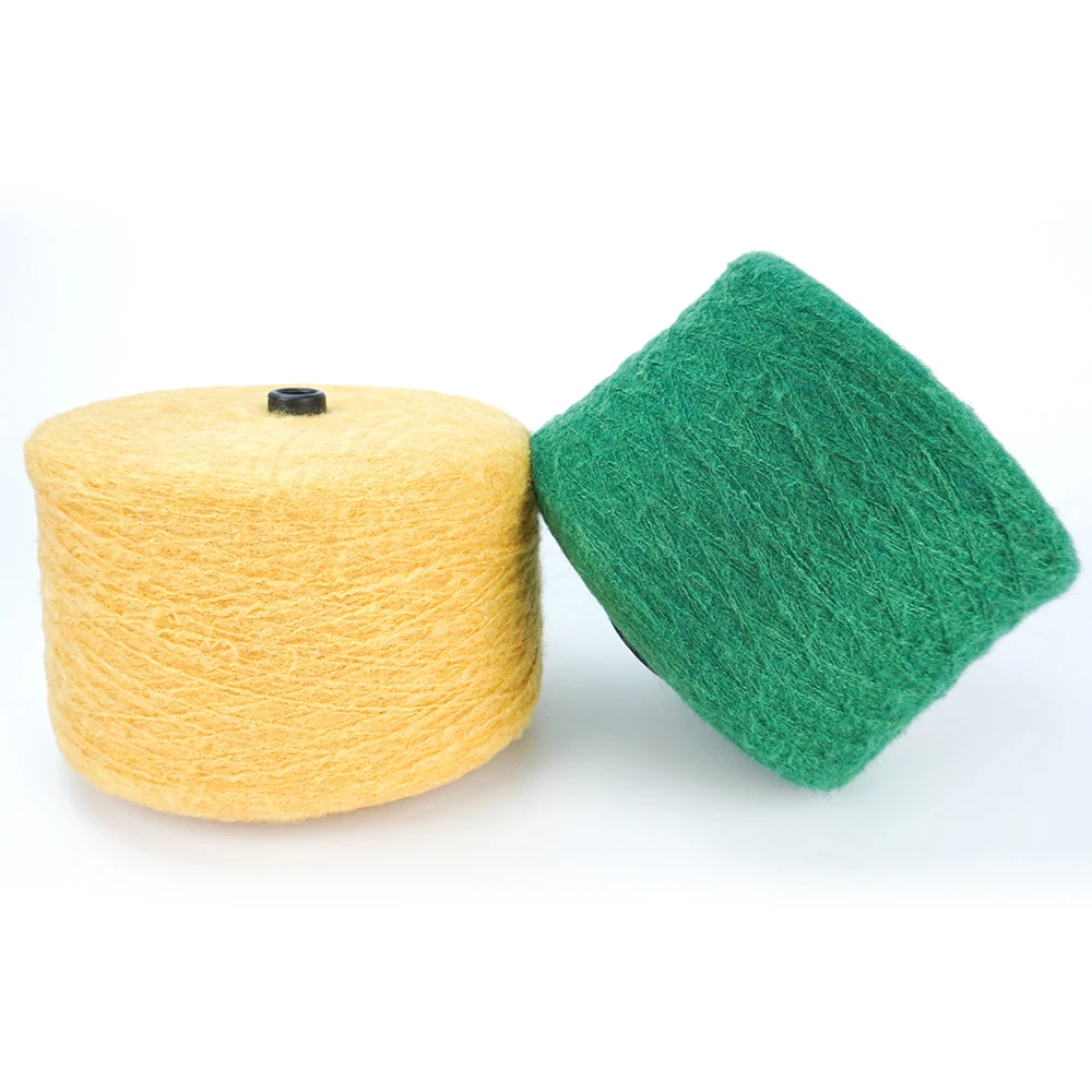 Free samples Wholesale Chunky 5.5Nm/1 Weaving Mohair Knitting Wool Yarn