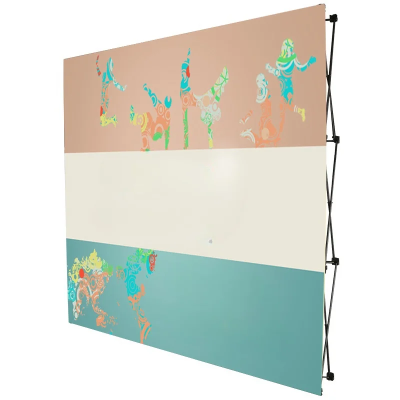 Tension Fabric Backdrop Pop Up Banner Trade Show Folding Popup Banner Advertising Exhibition Pop Up Banner