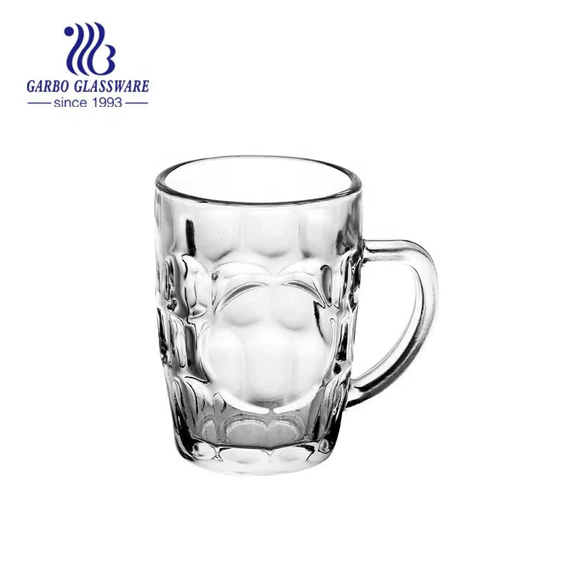 Wholesale 12oz Pineapple embossed dimple beer glass mugs customize logo acceptable for beer drinking glass cup in bar home