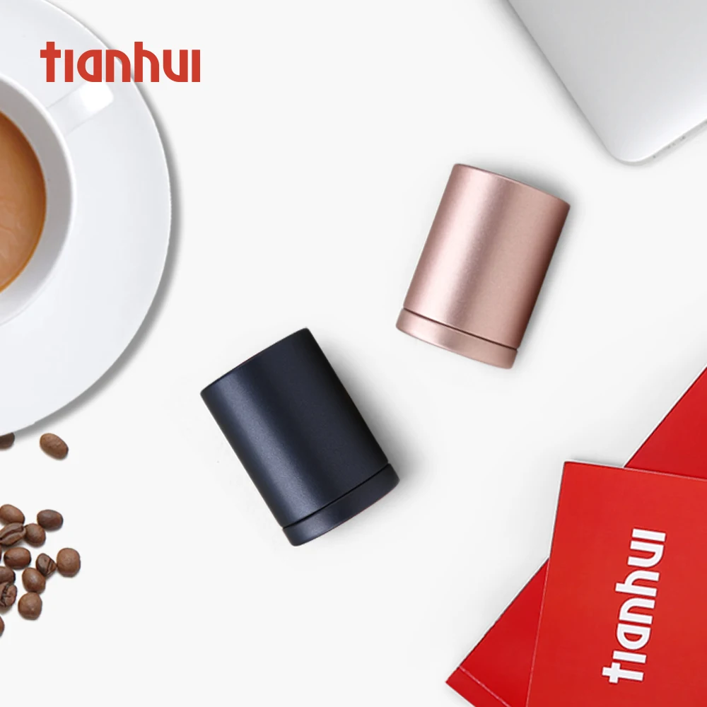 Tianhui Gold Small Metal Cans Tea Container Coffee Tin Can Food Grade Tea Tin Manufacturers