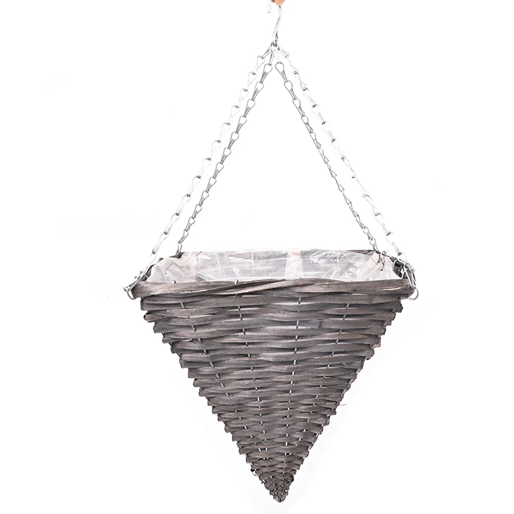 High quality Iron home garden cone shape hanging baskets,Hanging Cone Basket