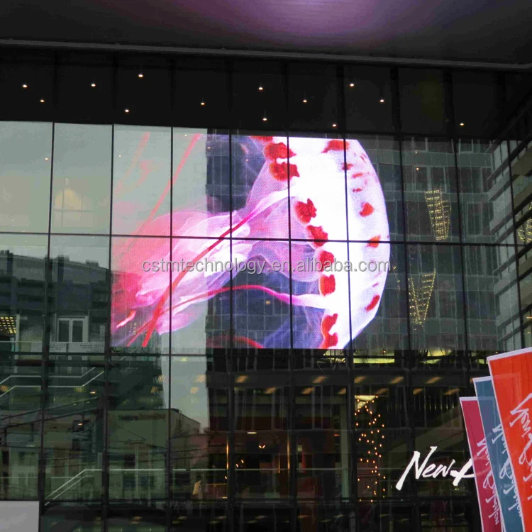 p10 Outdoor LED intelligente Transparent LED Display Advertising Outdoor Curtain Wall