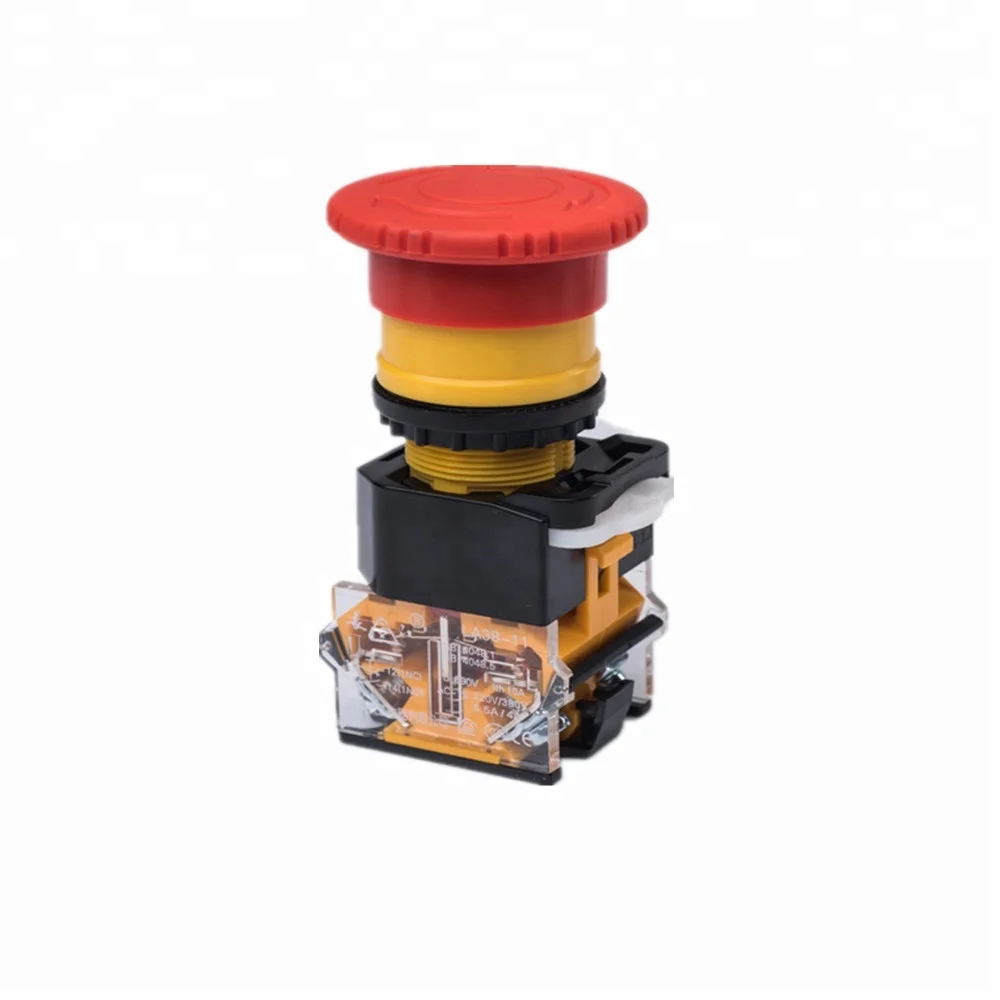 Высококачественный Водонепроницаемый аварийный остановочный переключатель LA38 22 мм, аварийный остановочный кнопочный переключатель