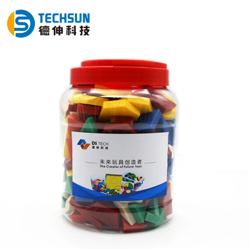 Educational toys 1cm pattern blocks plastic puzzle toy set of 250pcs geometrical shapes