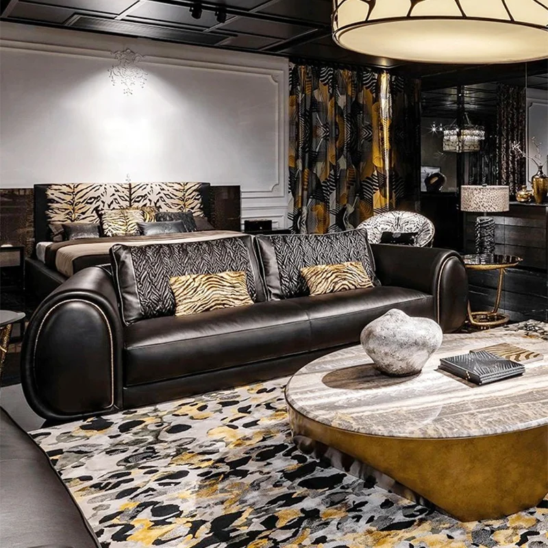 contemporary elegant sofas unique style estilo modern luxury night club italian black leather sofa