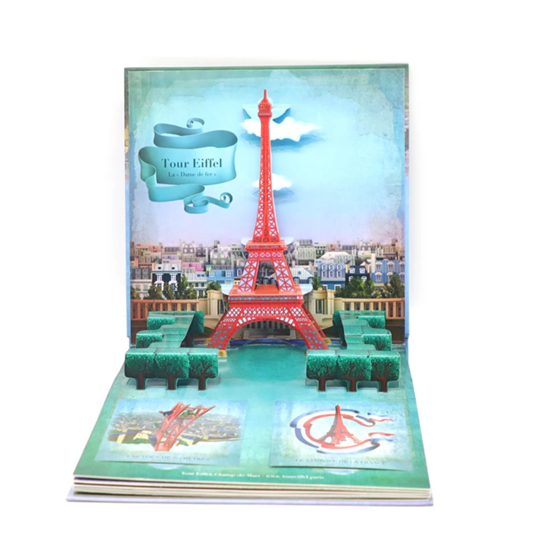 Custom OEM design full color hardcover 3d children book printing servise