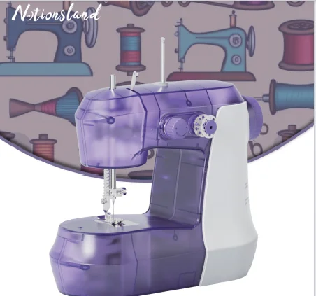 DIY Portable Mini Toy hand electric sewing machine for kids smart maquina sewing machine with protective cover clothes household