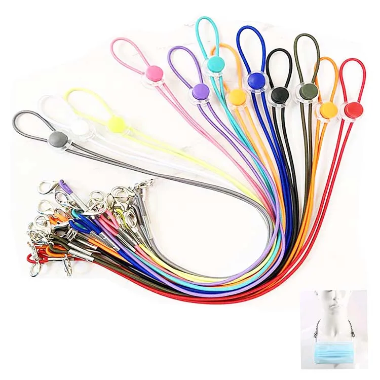 Шнурок для маскировки лица на заказ, с крючком безопасности и регулируемой пряжкой