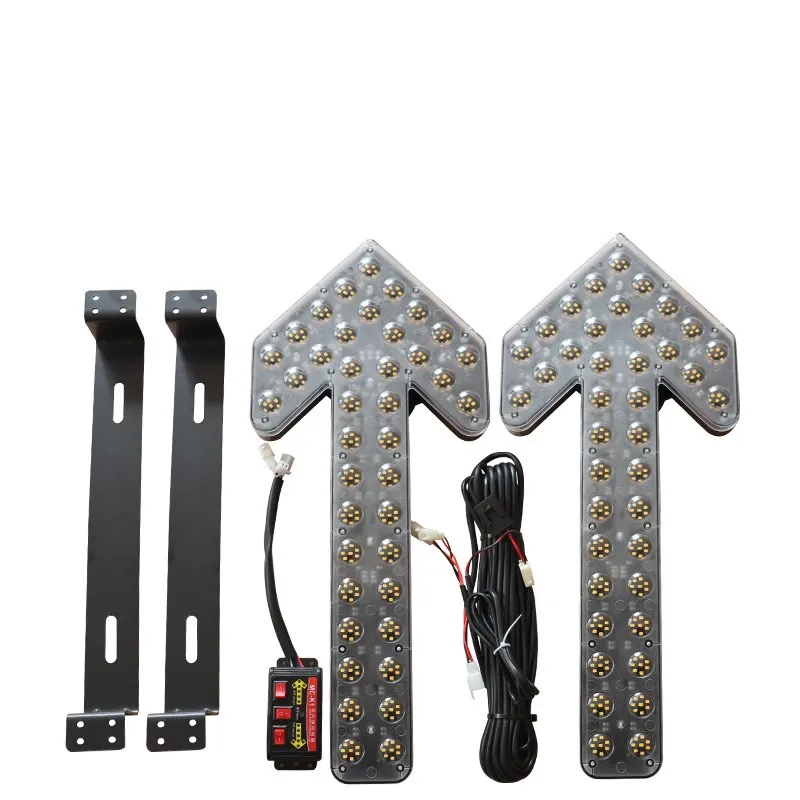 2x Sprinkler LED flash lights Car arrow Lights Traffic roads Safety lights Warning Construction Flashing Indicator Arrow lamps