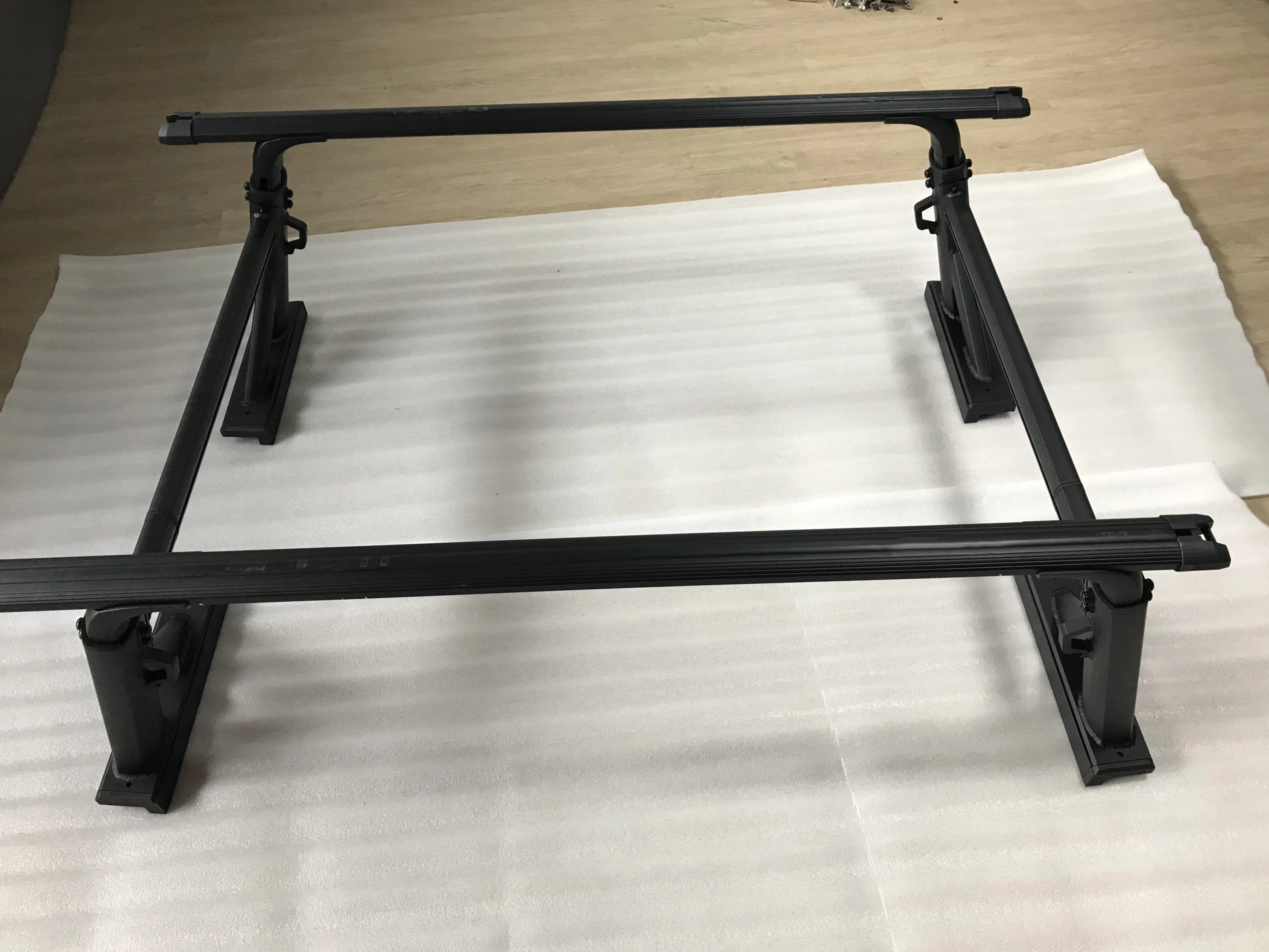 JFC-3002 Hot selling universal aluminum 800lb capacity camion pick up pickuo rear gutter roof truck clamp bed car ladder rack